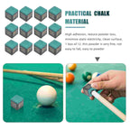 12Pcs Cue Stick Wiping Powder Pool Table Cue Chalk Billiards Playing Accessories Pool Cue Chalk Cubes for Pool Billiard Snooker
