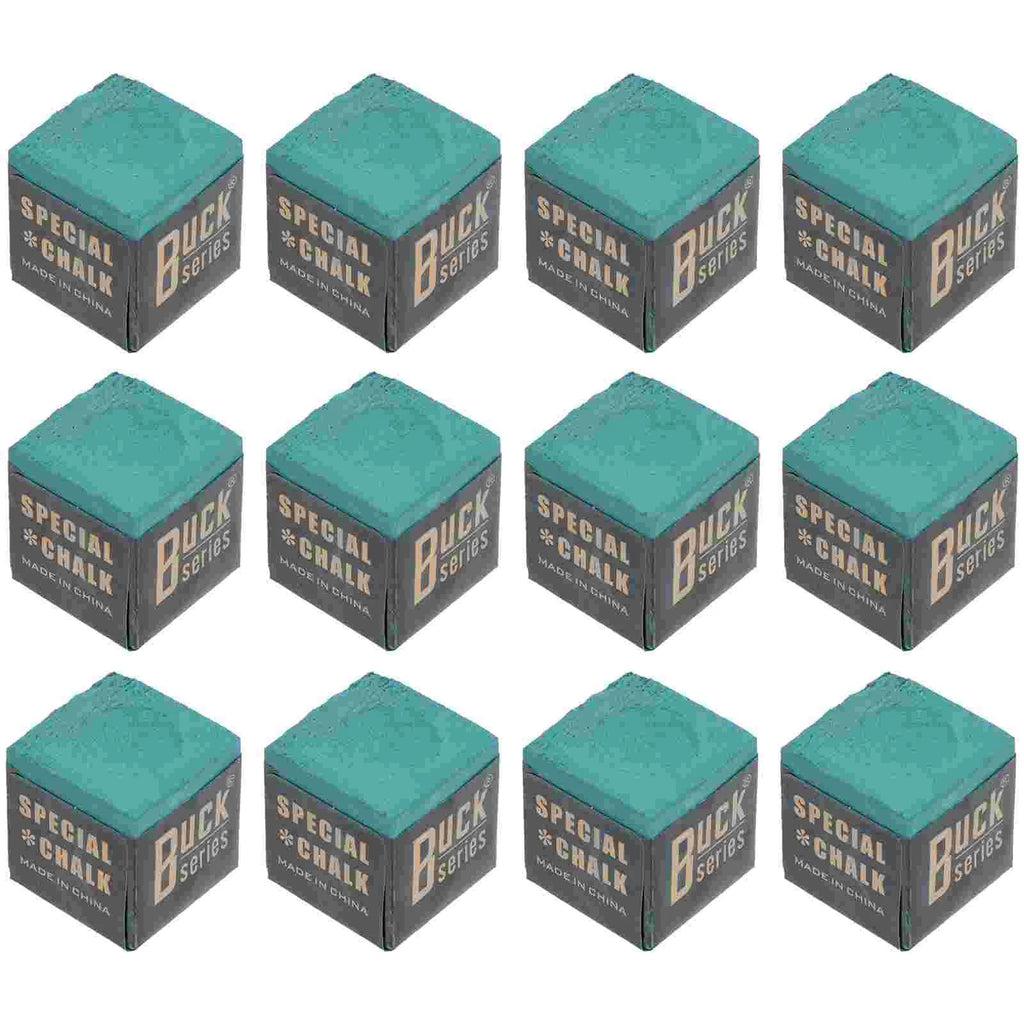 12Pcs Cue Stick Wiping Powder Pool Table Cue Chalk Billiards Playing Accessories Pool Cue Chalk Cubes for Pool Billiard Snooker