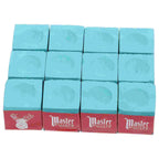 12Pcs Cue Stick Wiping Powder Pool Table Cue Chalk Billiards Playing Accessories Pool Cue Chalk Cubes for Pool Billiard Snooker